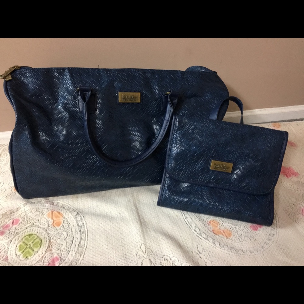 Nicole Miller NY Krista collection 2pc( Navy&Gray)
